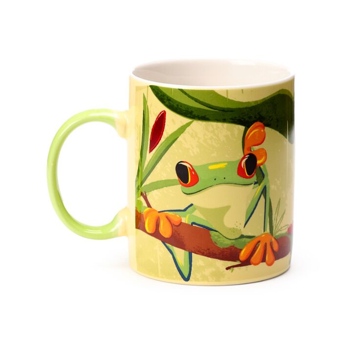 Puckator Tropical Frogs Porcelain Mug