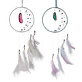 Puckator White Sickle Crescent Moon Dreamcatcher with Agate Charm