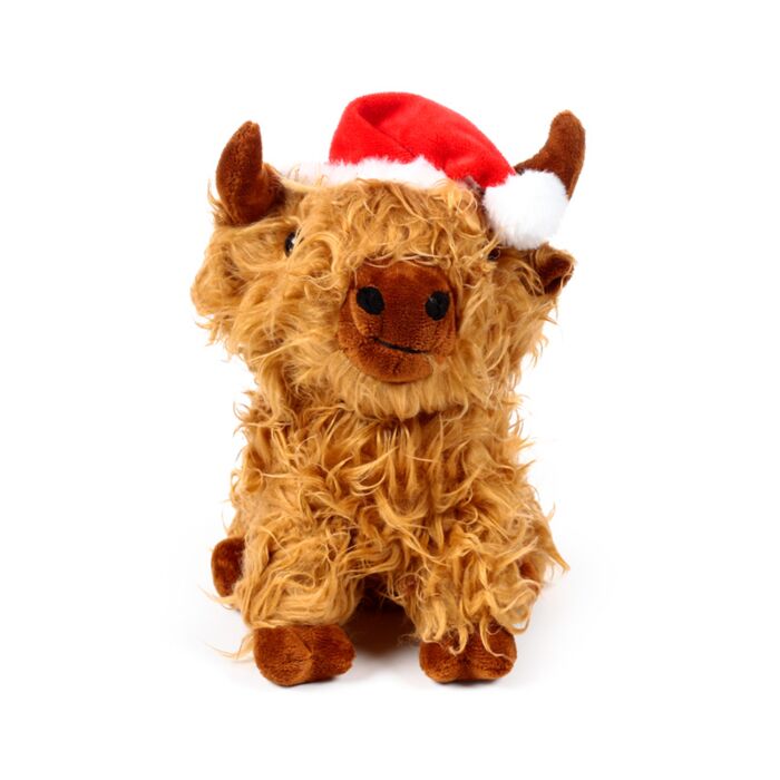 Puckator Christmas Highland Coo Plush Doorstop