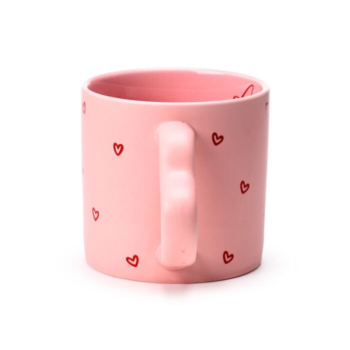 Puckator Amore Heart Porcelain Shaped Handle Mug