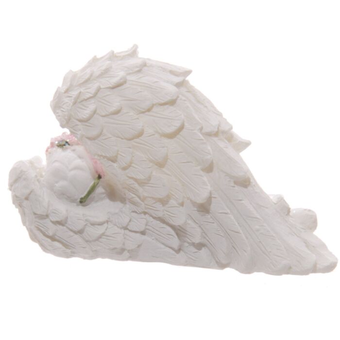 Puckator Cherubs Sleeping in Wings with Pink Roses