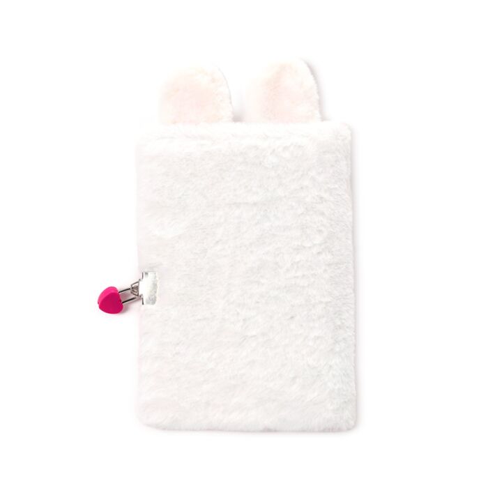 Puckator Adoramals Frances the Rabbit Plush Lockable Notebook with Padlock & Key