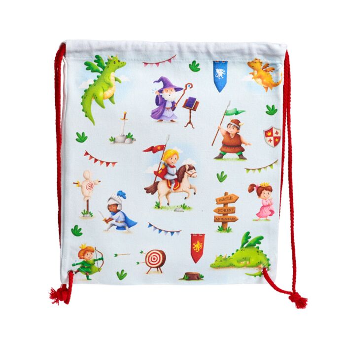 Knights & Dragons Canvas Drawstring Bag
