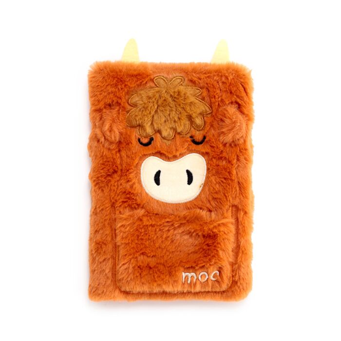 Puckator Highland Coo Plush Notebook with Pouch & Mini Notebook
