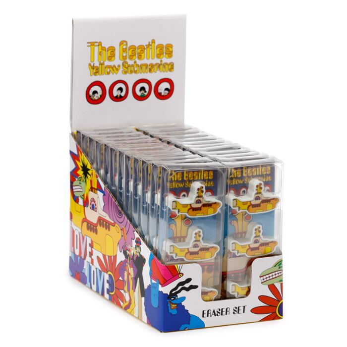 Puckator The Beatles Yellow Submarine 3 Piece Eraser Set