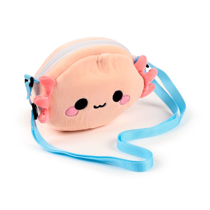 Puckator Maddie the Axolotl Adoramals Crossbody Plush Shoulder Bag