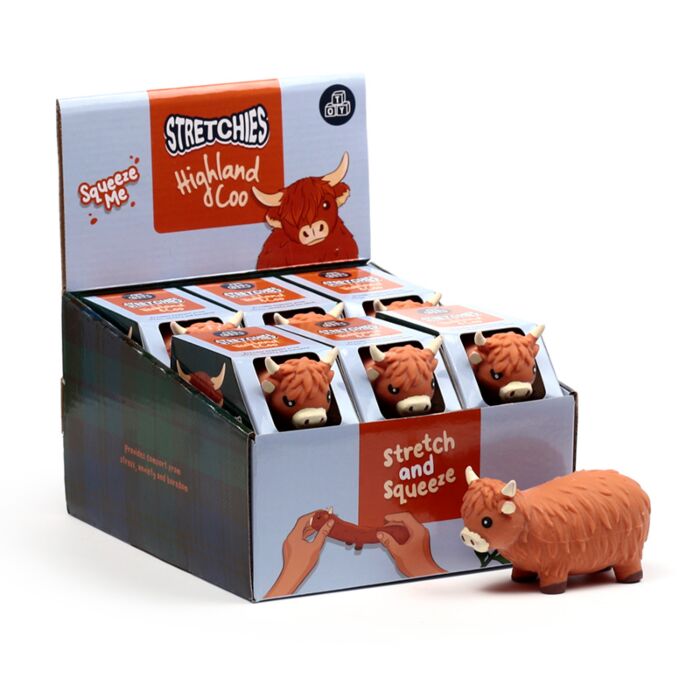 Puckator Stretchy Highland Coo Toy