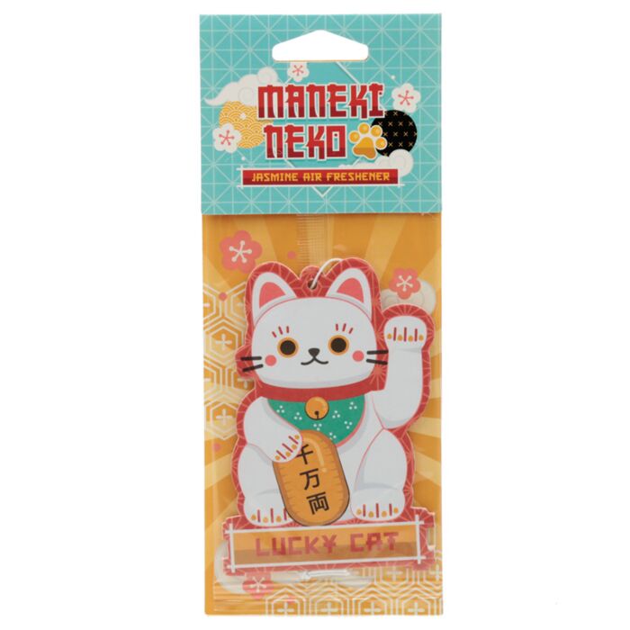Puckator Jasmine White Maneki Neko Lucky Cat Air Freshener