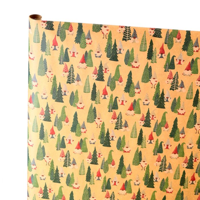 Puckator Christmas Jolly Gonk 3m Wrapping Paper Roll