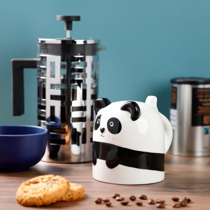 Puckator Pandarama Upside Down Ceramic Shaped Mug