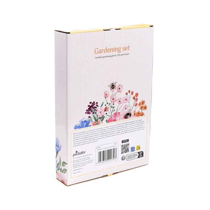 Puckator Nectar Meadows 3 Piece Trowel, Fork & Gloves Gardening Gift Set