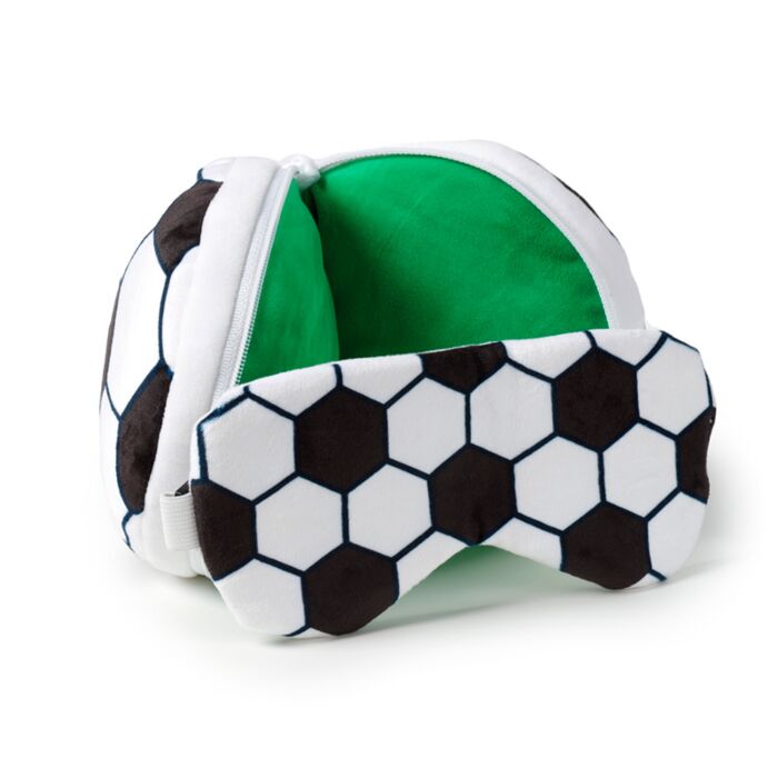 Puckator Relaxeazzz Football Plush Travel Pillow & Eye Mask