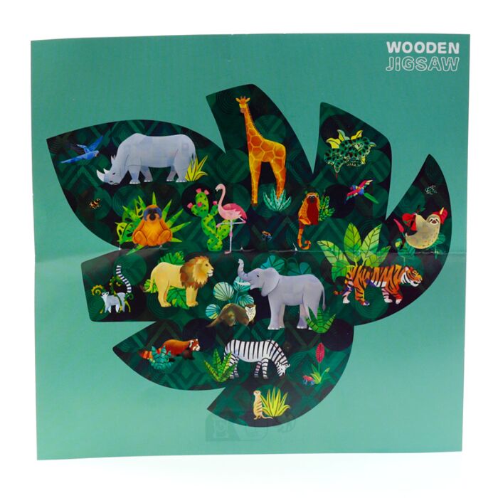 Puckator Animal Kingdom 130pc Shaped Jigsaw Puzzle