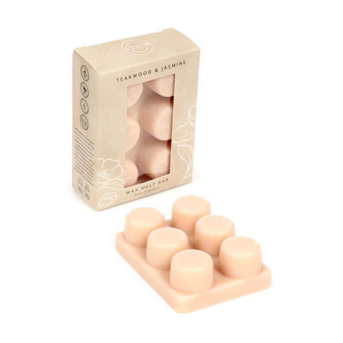 Puckator Eden Set of 6 Teakwood & Jasmine Wax Melts