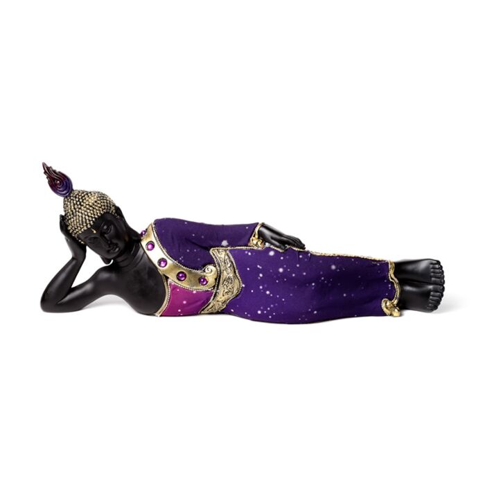 Puckator Purple & Black Thai Buddha Reclining
