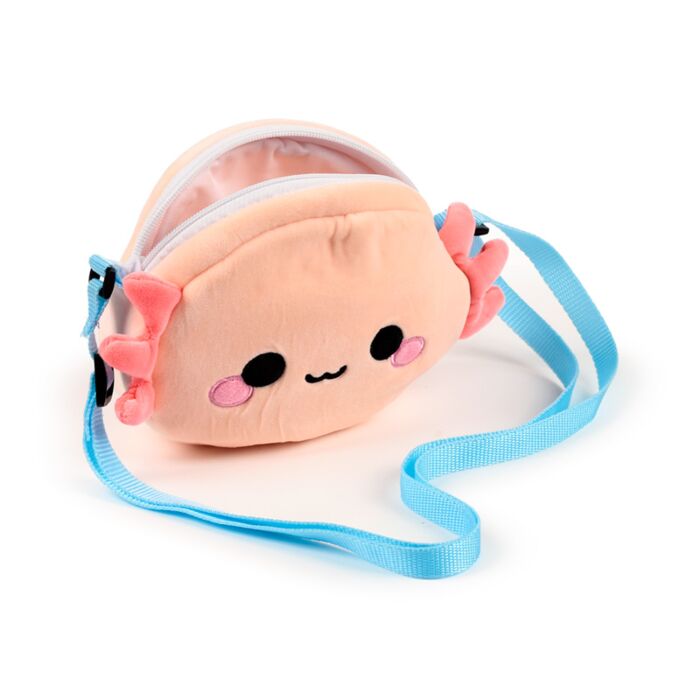 Puckator Maddie the Axolotl Adoramals Crossbody Plush Shoulder Bag