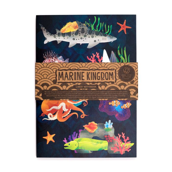 Puckator Marine Kingdom Recycled Paper A5 Notebook