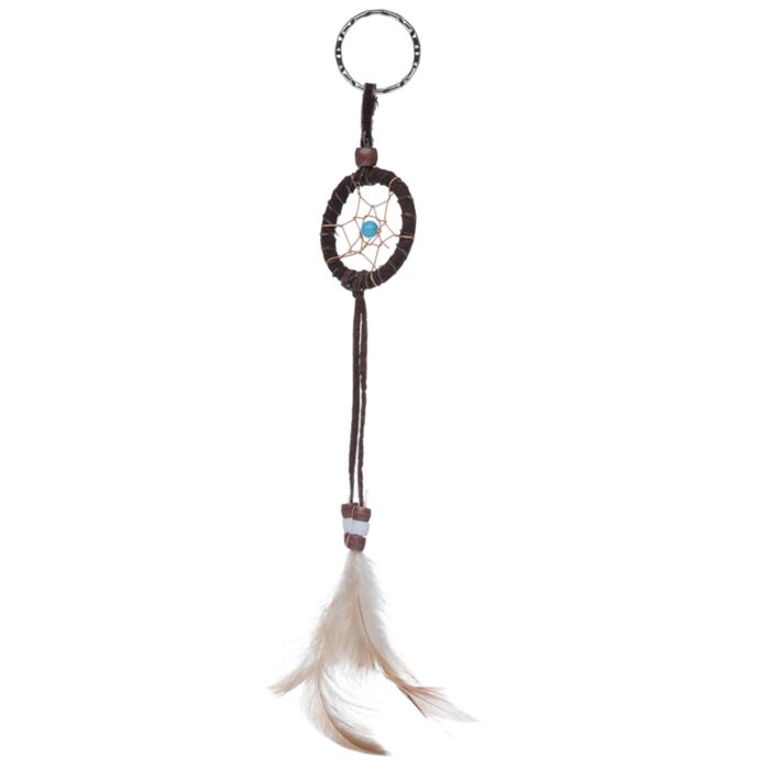 Puckator Mini Feather Dreamcatcher Key Ring with Beads