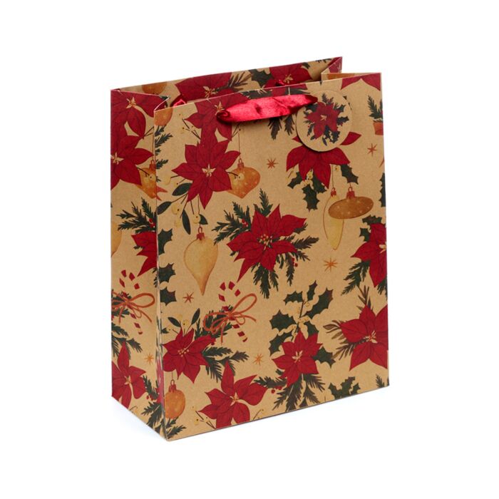 Puckator Christmas Botanicals Gift Bag Large