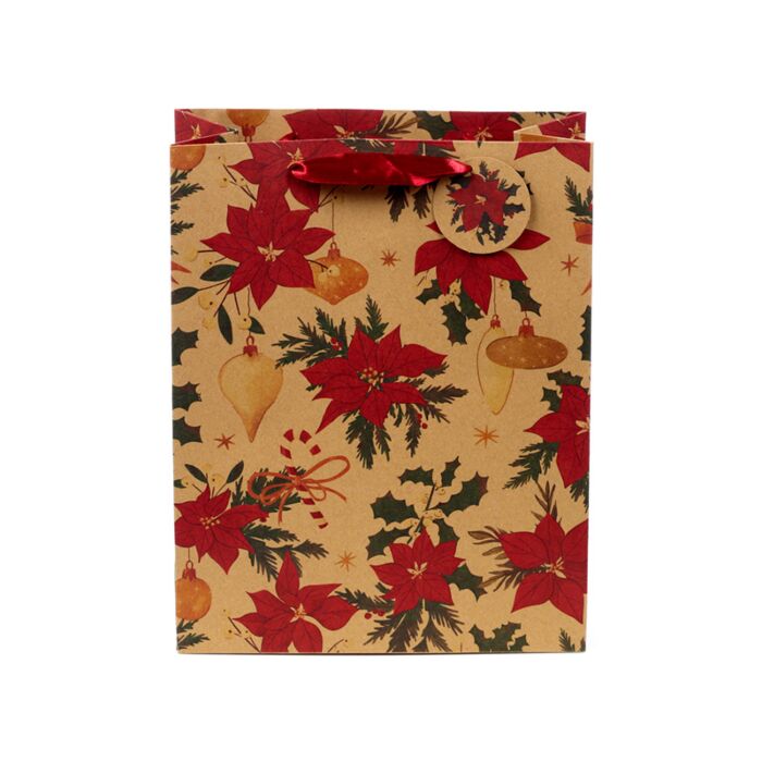 Puckator Christmas Botanicals Gift Bag Large