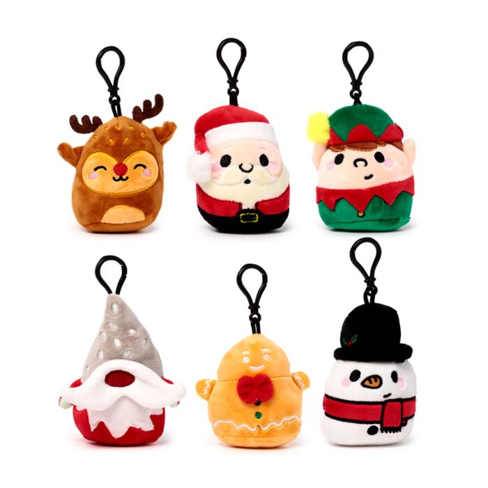 Squidglys Festive Friends Christmas Plush Keyring