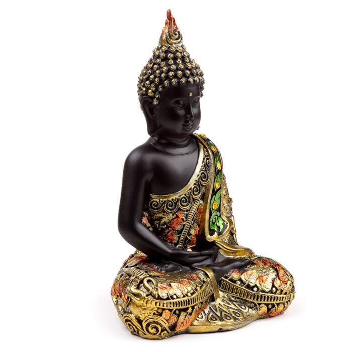 Puckator Black & Orange Gold Thai Buddha Contemplation