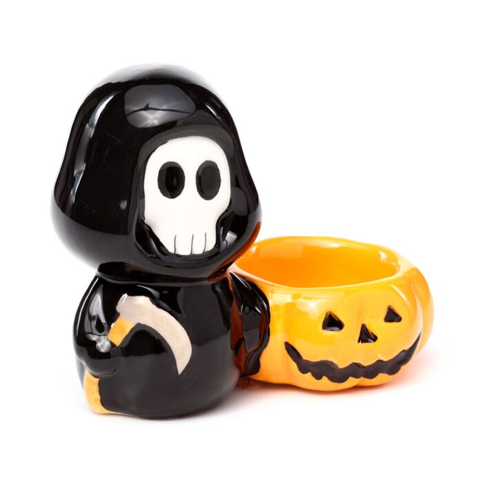 Puckator Ceramic Skull Boy Tea Light Candle Holder
