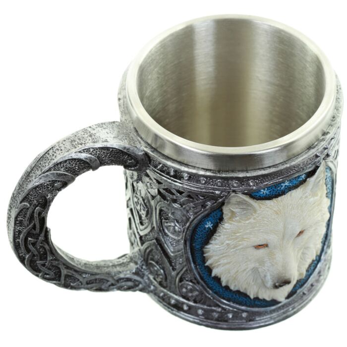Puckator Decorative White Wolf Tankard