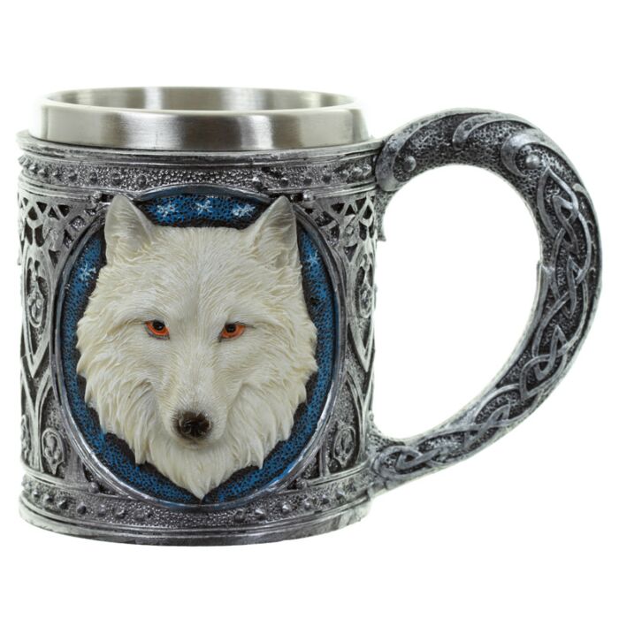 Puckator Decorative White Wolf Tankard