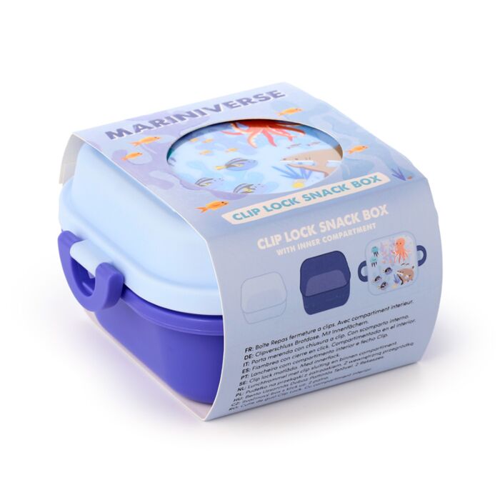 Puckator Mariniverse Clip Lock Stacked Bento Snack Lunch Box