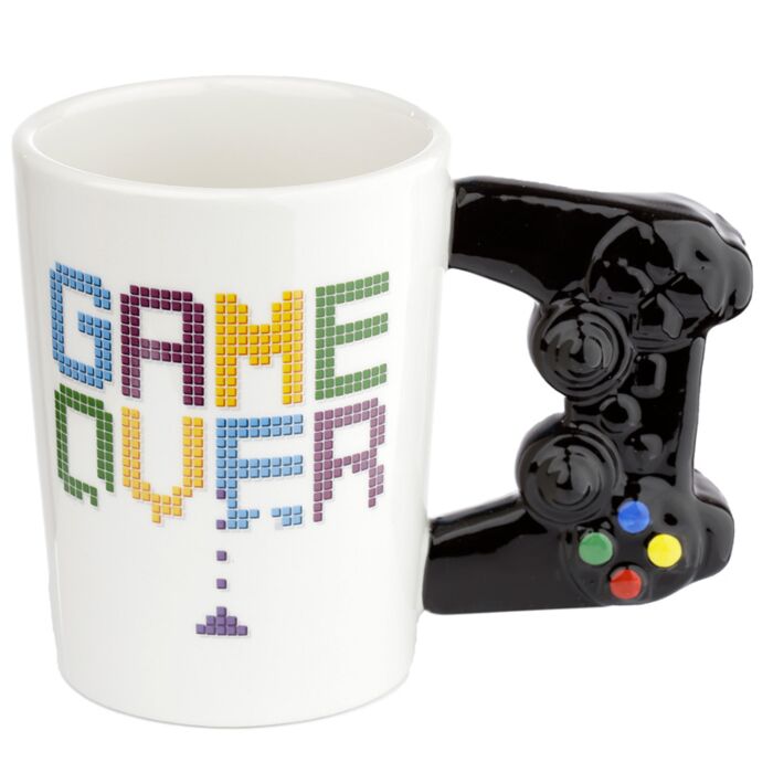 Puckator GAME OVER Game Controller Ceramic Shaped Handle Mug
