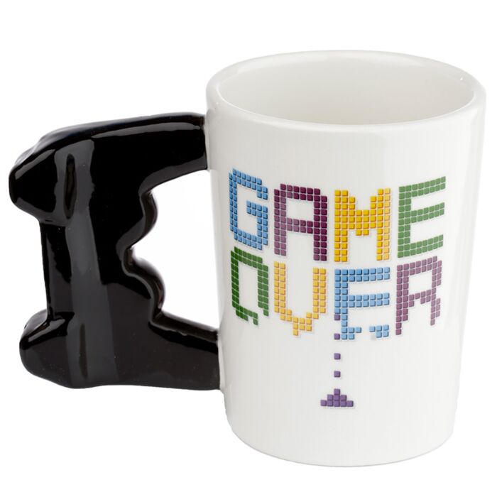 Puckator GAME OVER Game Controller Ceramic Shaped Handle Mug