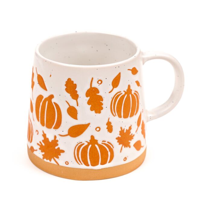 Puckator Pumpkin Tapered Stoneware Mug