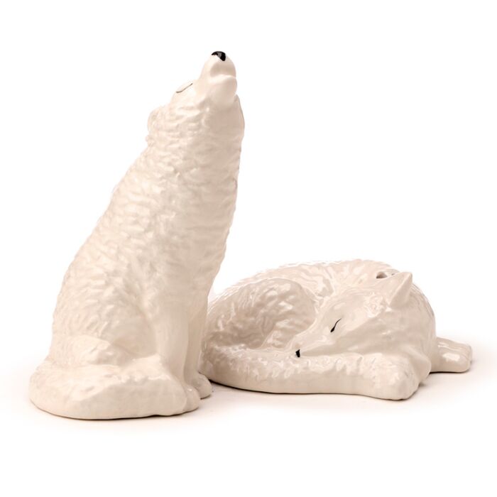 Puckator White Wolf Ceramic Salt & Pepper Set