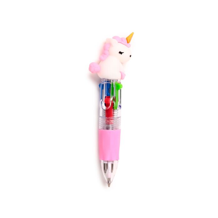 Puckator Unicorn Magic Plush A7 Mini Notepad & Multi Colour Pen (4 Colours)