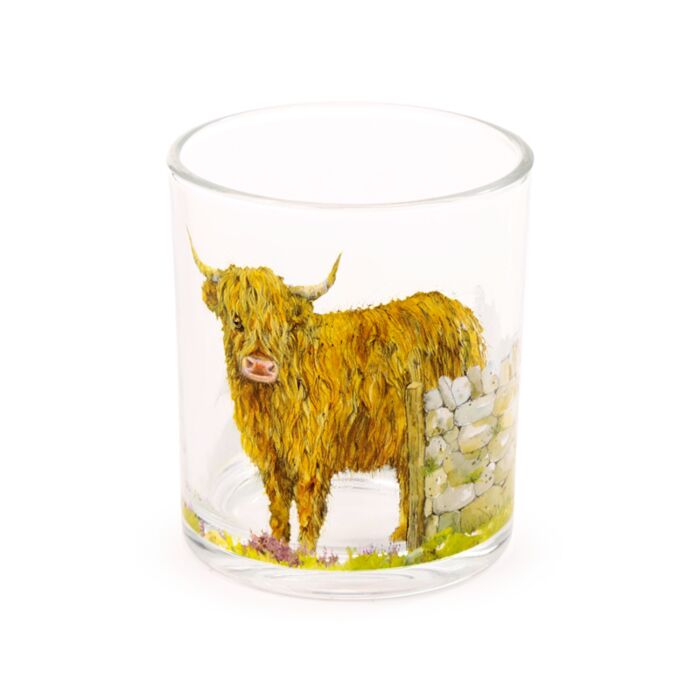 Puckator Jan Pashley Highland Coo Set of 2 Glass Tumblers 250ml