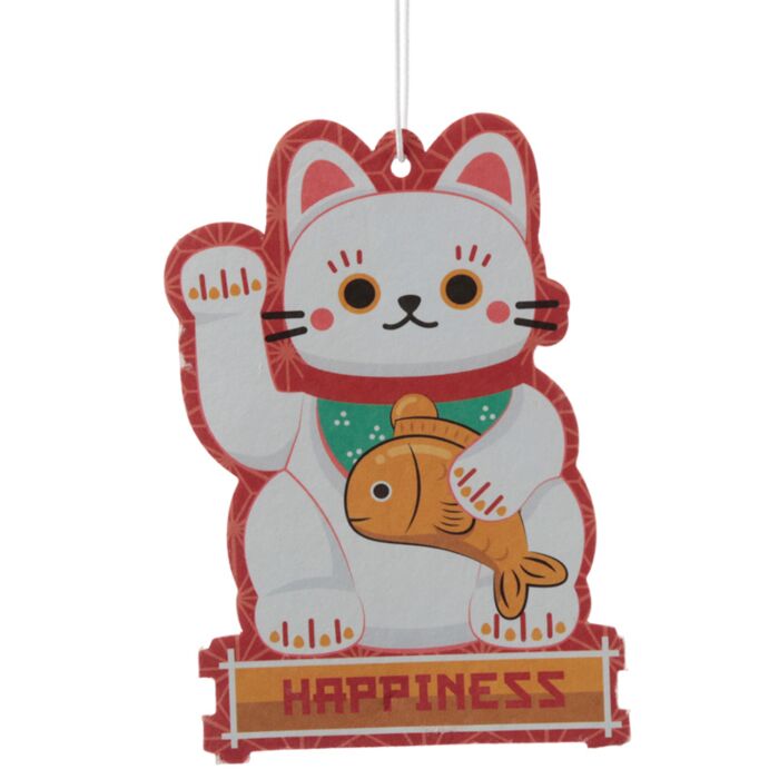 Puckator Jasmine White Maneki Neko Lucky Cat Air Freshener