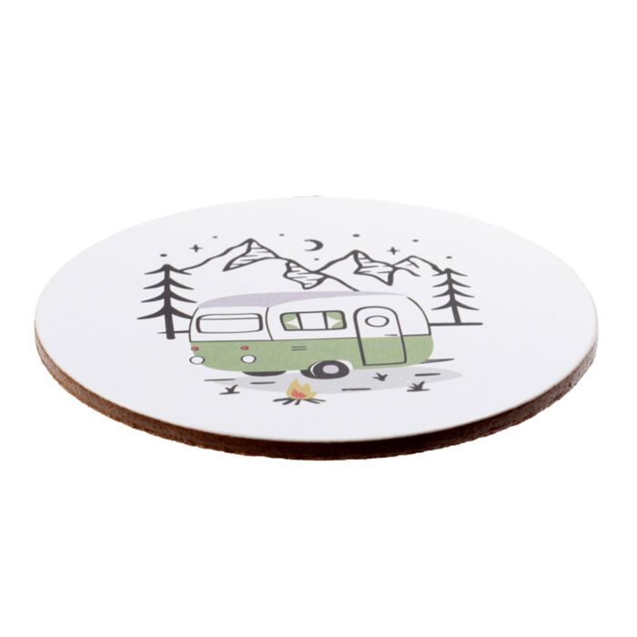 Puckator Wildwood Caravan Set of 4 Cork Coasters