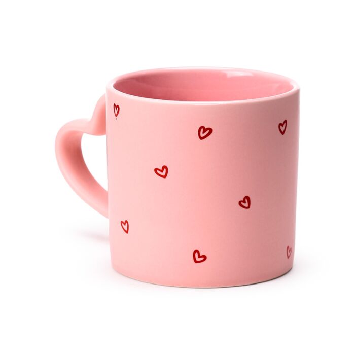 Puckator Amore Heart Porcelain Shaped Handle Mug
