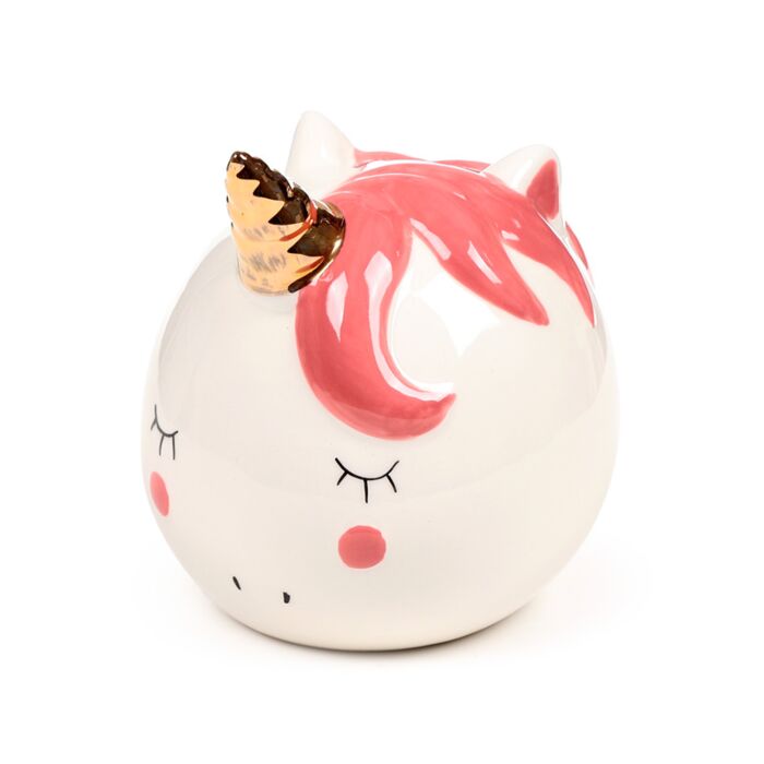 Puckator Enchanted Rainbows Unicorn White Ceramic Money Box