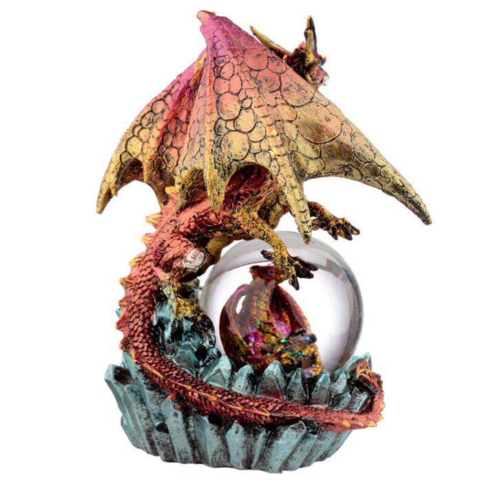 Puckator Dark Legends Crystal Orb Dragon Mother Snow Globe
