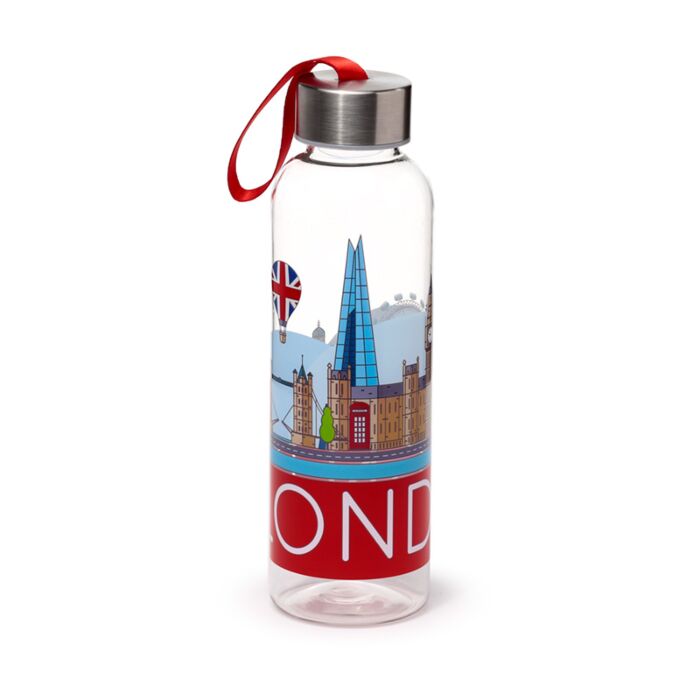 London Icons Panorama 500ml Water Bottle with Metallic Lid