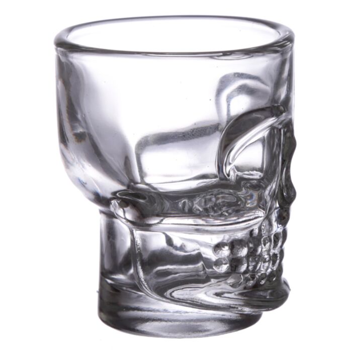 Puckator Set of 2 Skulls and Roses Glass Skull Shot Glasses (60ml)