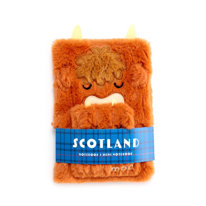 Puckator Highland Coo Plush Notebook with Pouch & Mini Notebook