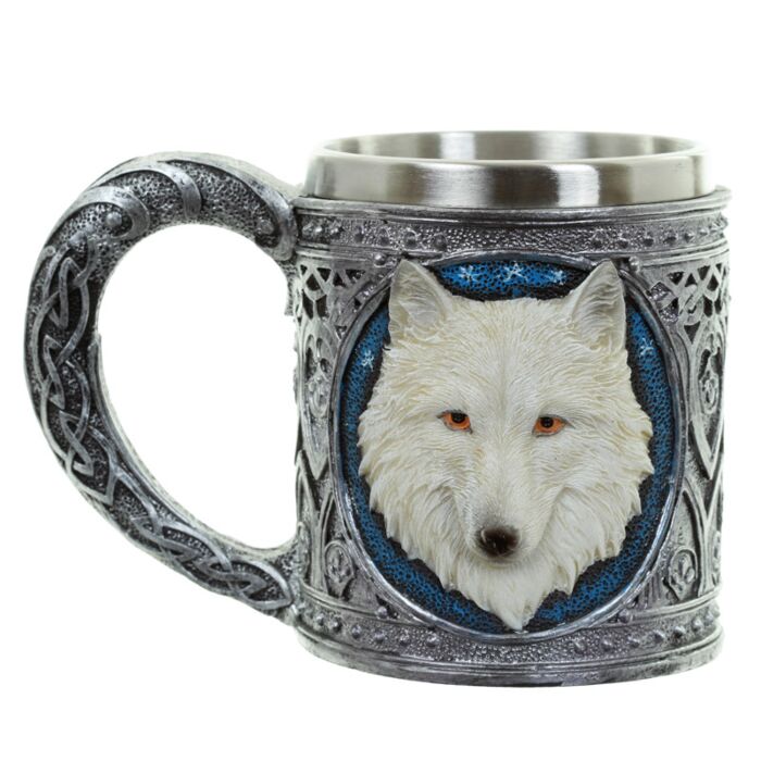 Puckator Decorative White Wolf Tankard