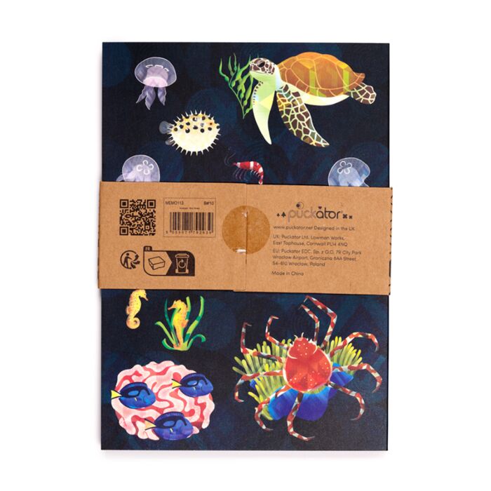 Puckator Marine Kingdom Recycled Paper A5 Notebook