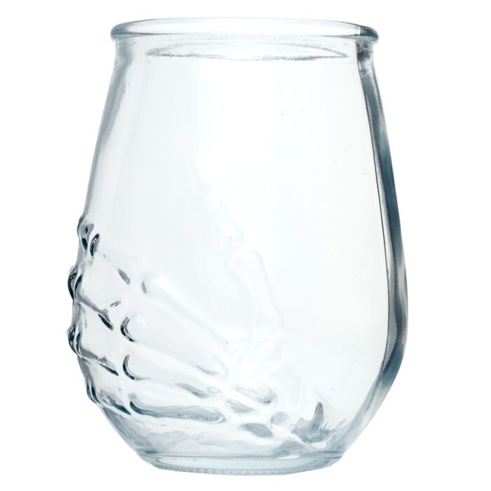 Puckator Skeleton Hand Set of 2 Glass Tumblers
