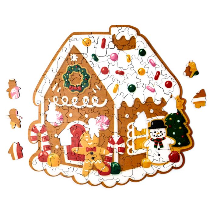 Puckator Christmas Gingerbread Baker Street Shaped 130pc Shaped Jigsaw Puzzle