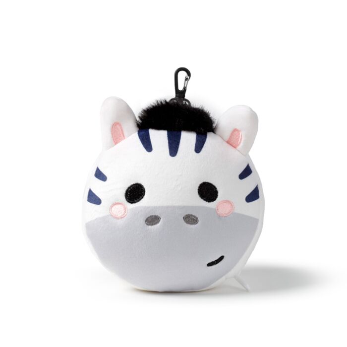 Puckator Relaxeazzz Adoramals Bali the Zebra Plush Travel Pillow & Eye Mask