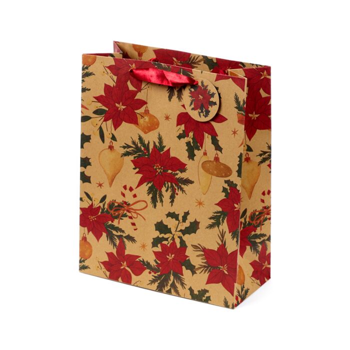 Puckator Christmas Botanicals Gift Bag Large